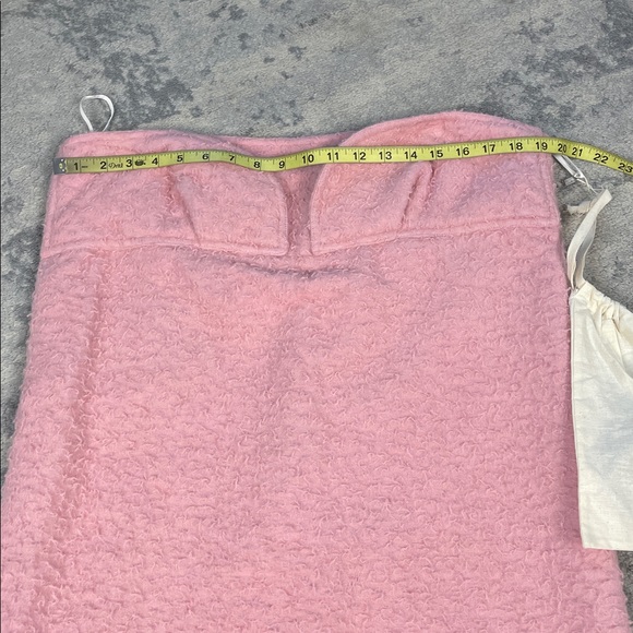 NWT Marni Split Back Hem Below Knee Strapless Dress with Belt Pink Sz 44 - Picture 12 of 16